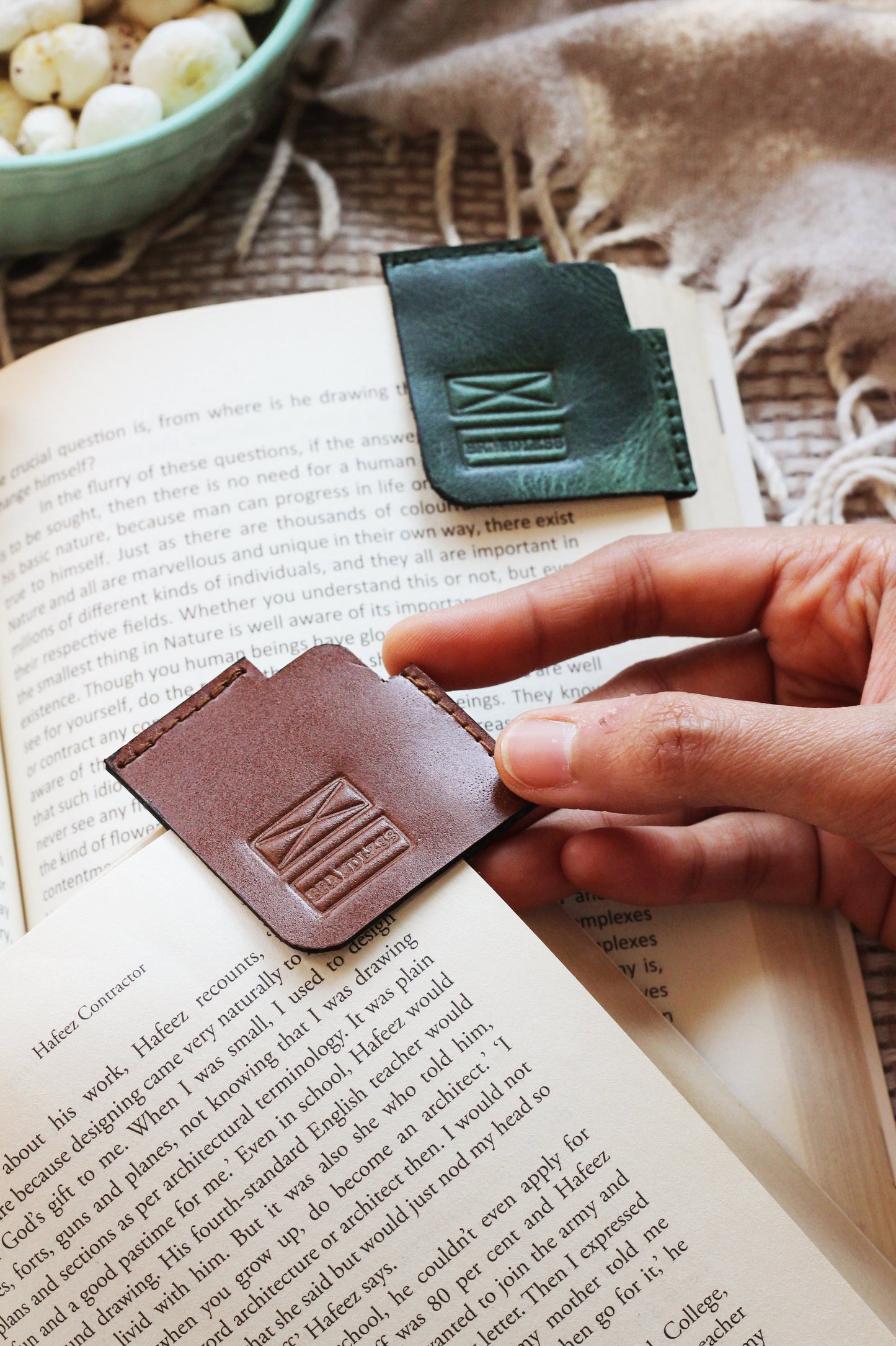 handcrafted genuine leather Corner Bookmark, meticulously crafted by our team of skilled artisans. skilfully created with a sustainable zero-waste policy, utilising leather from production excess, all while maintaining the highest standards of quality.. Personalised corporate gift ideas.