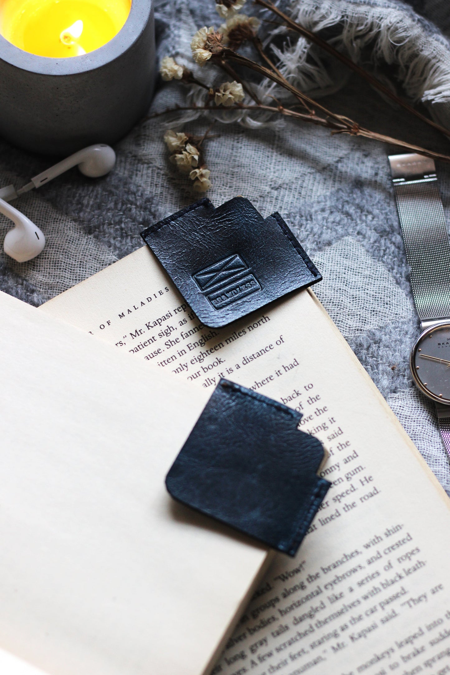 handcrafted genuine leather Corner Bookmark, meticulously crafted by our team of skilled artisans. skilfully created with a sustainable zero-waste policy, utilising leather from production excess, all while maintaining the highest standards of quality.. Personalised corporate gift ideas.