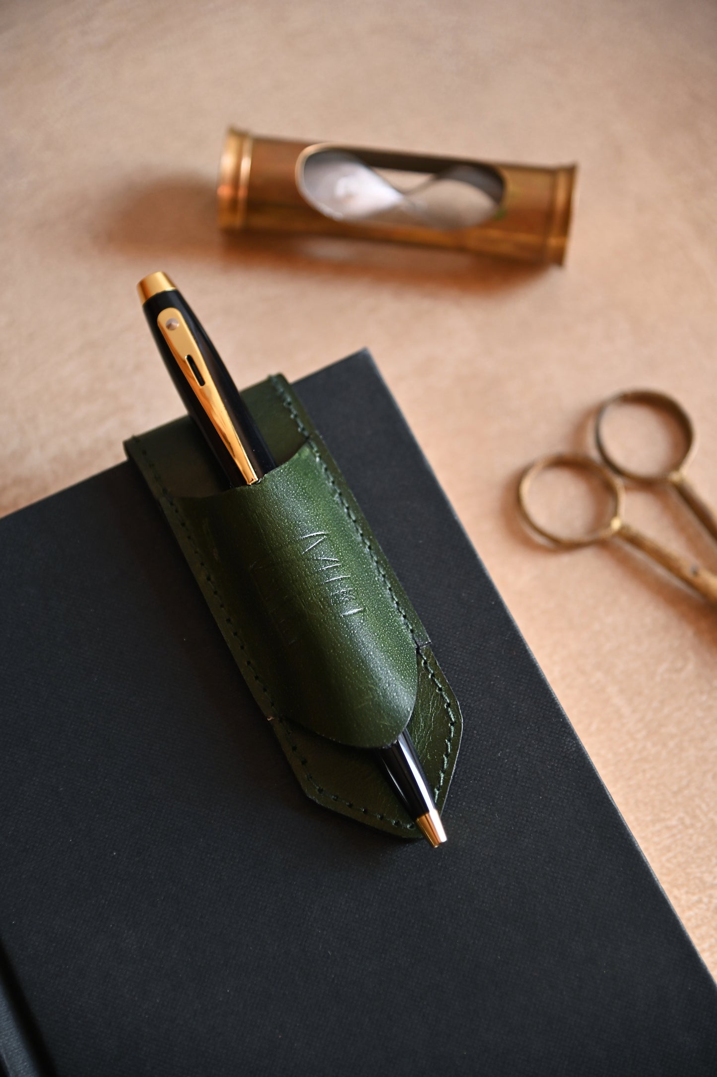 Pen Holder Bookmark - Dark Green