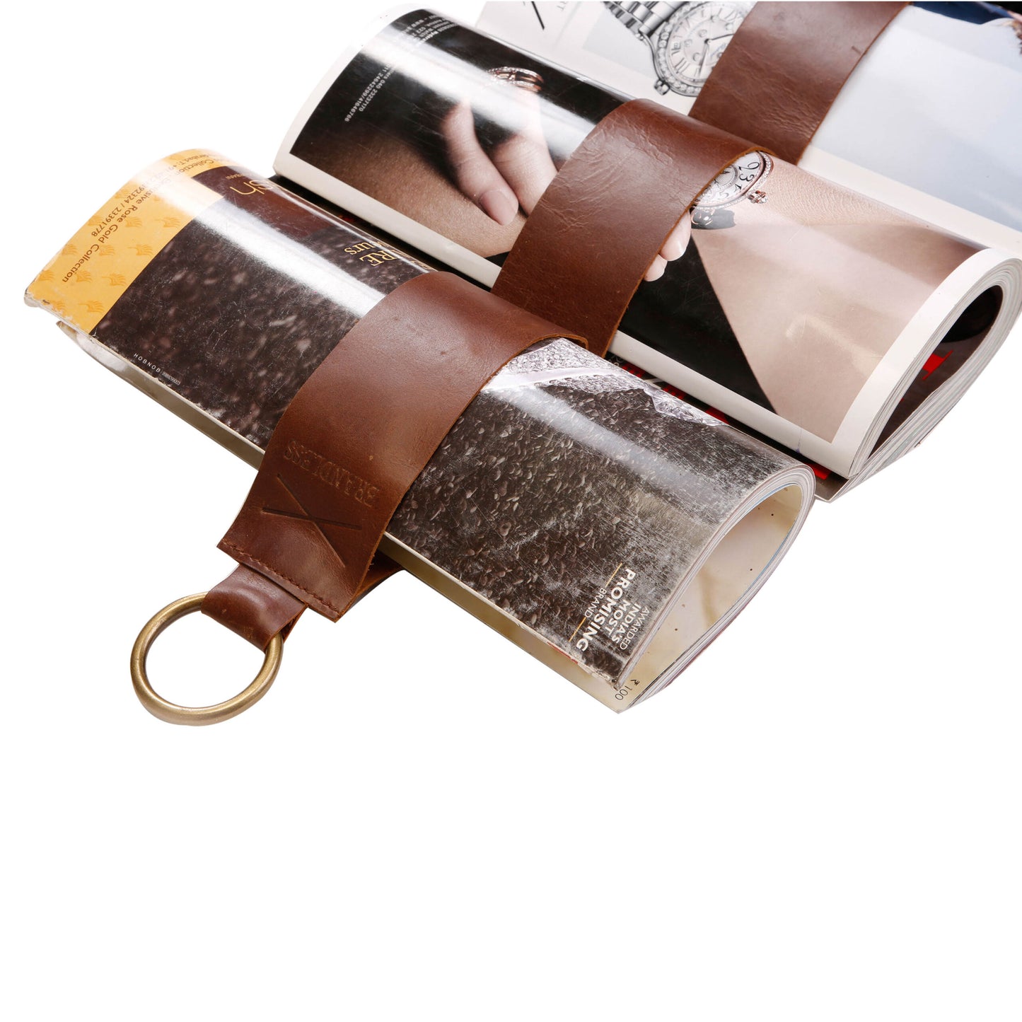 HOME DECOR MAGAZINE LOOP HOME ACCESSORIES BOOK ORGANISER BOOK SHELF GENUINE LEATHER