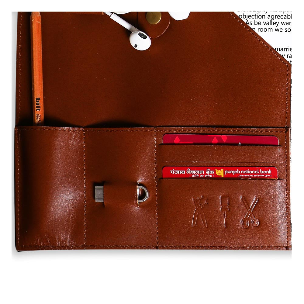 RING BINDER FOLDER GENUINE LEATHER ORGANISER