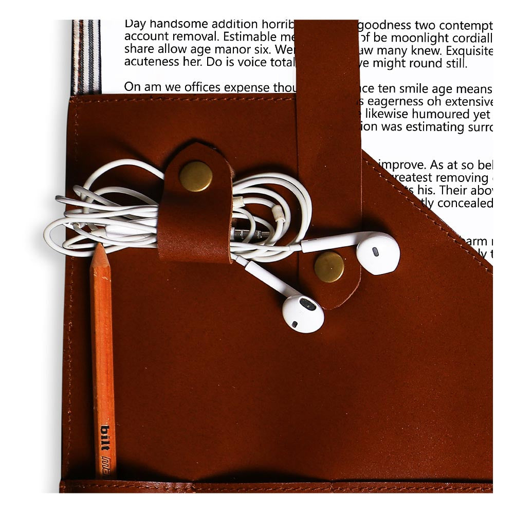 RING BINDER FOLDER GENUINE LEATHER ORGANISER