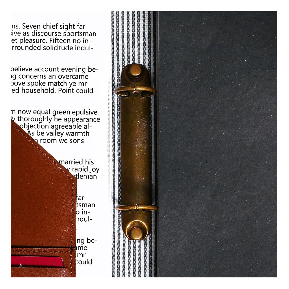 RING BINDER FOLDER GENUINE LEATHER ORGANISER