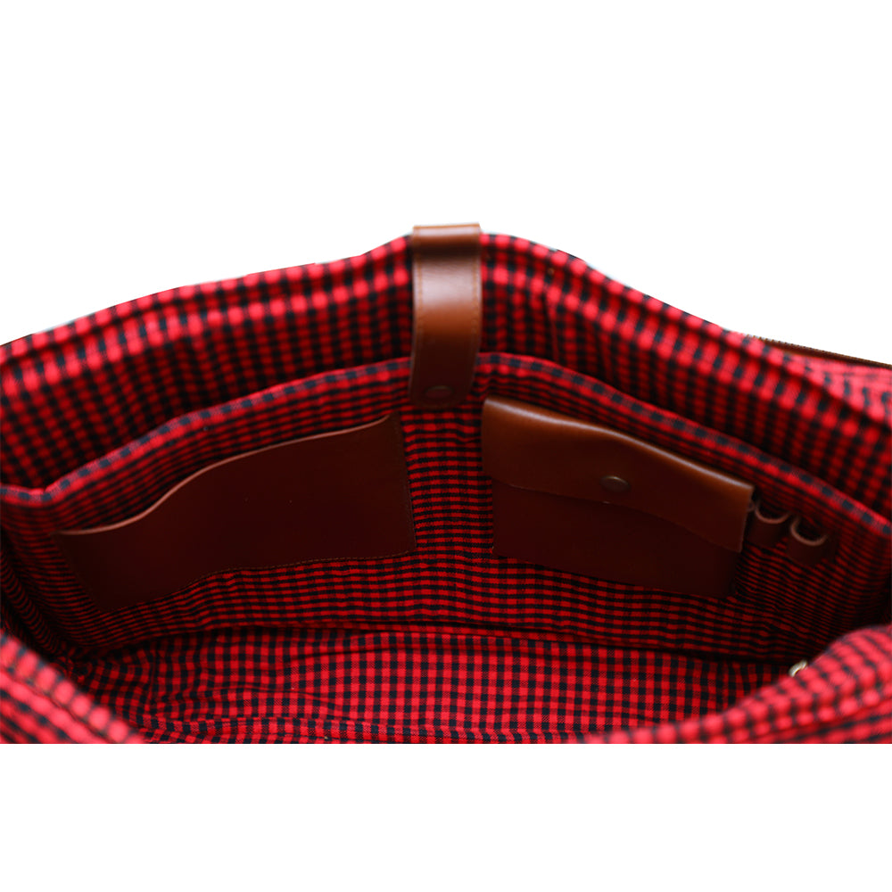 LEATHER LAPTOP BAG OVERNIGHTER DUFFEL