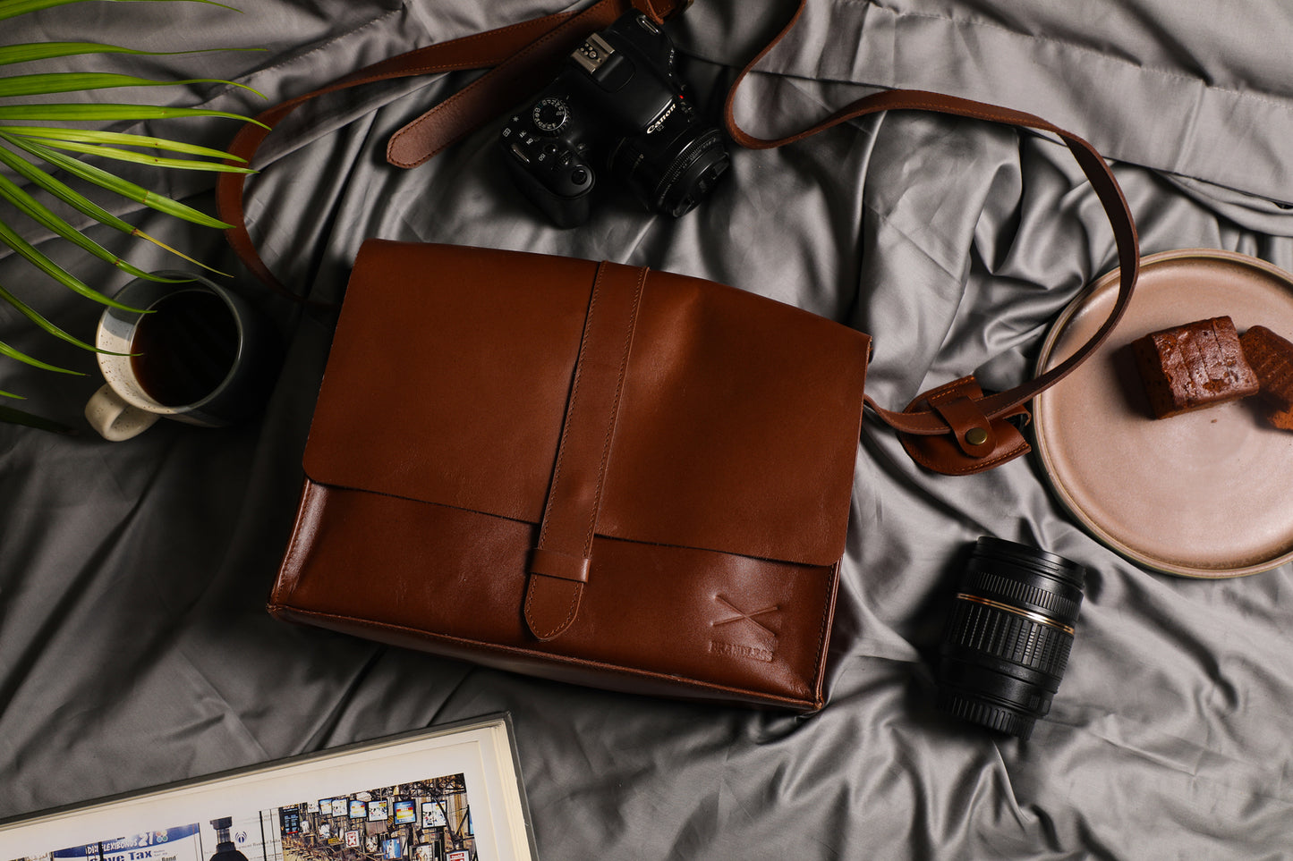 Camera Case Bag- Leather Brown