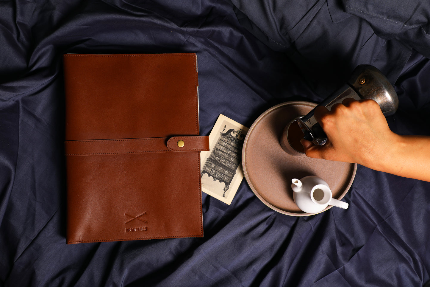 RING BINDER FOLDER GENUINE LEATHER ORGANISER