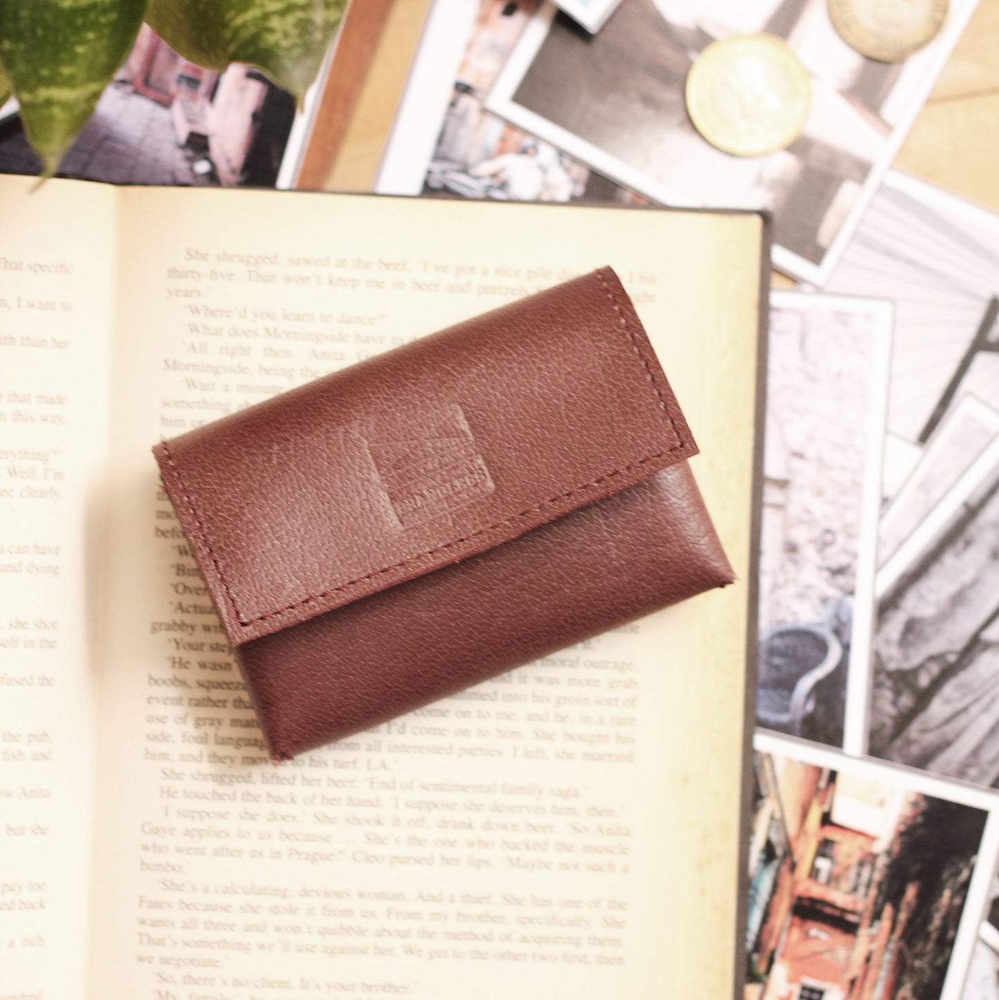 Leather Card Holder - Tan