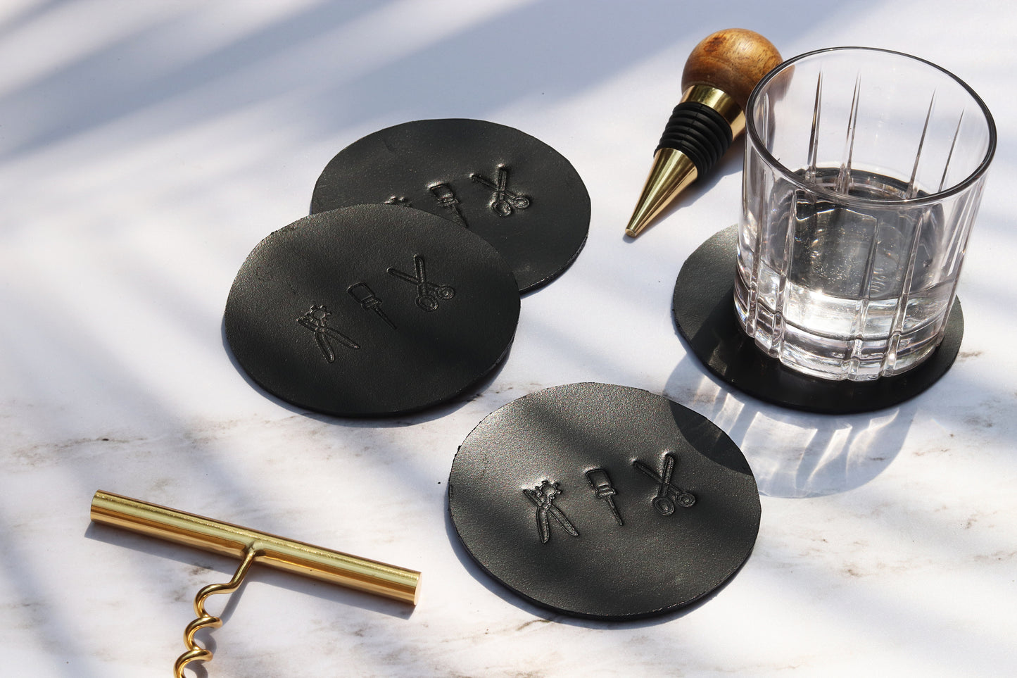 Home Accessories- Leather Coasters