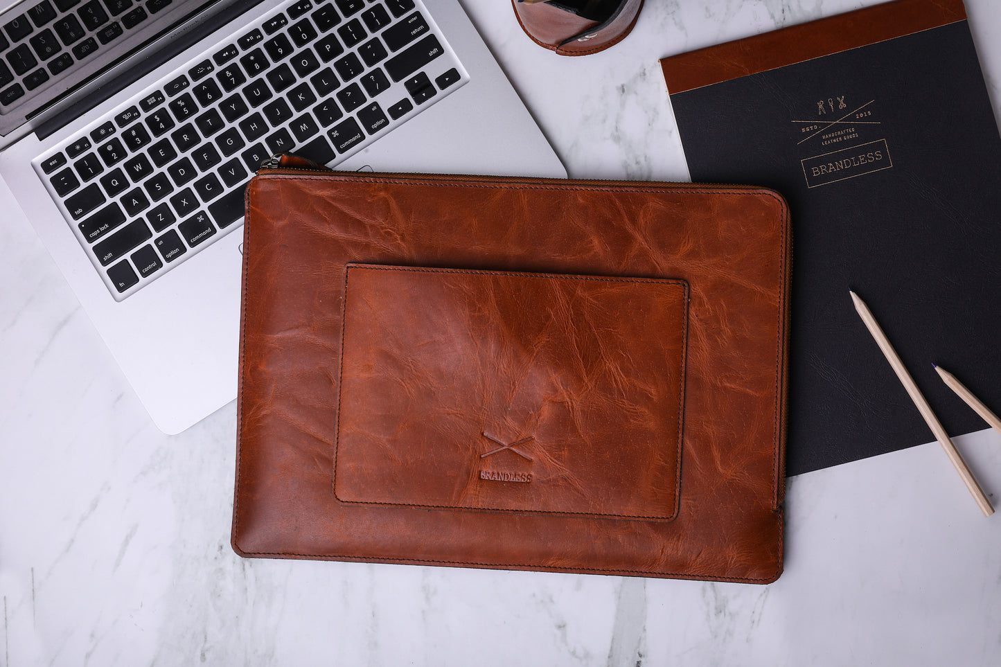 HANDCRAFTED LEATHER LAPTOP SLEEVE COVER 