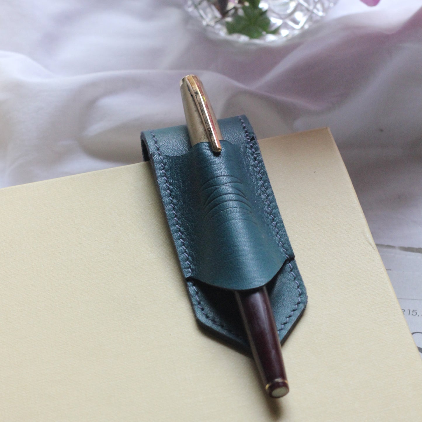 Pen Holder Bookmark - Teal Blue