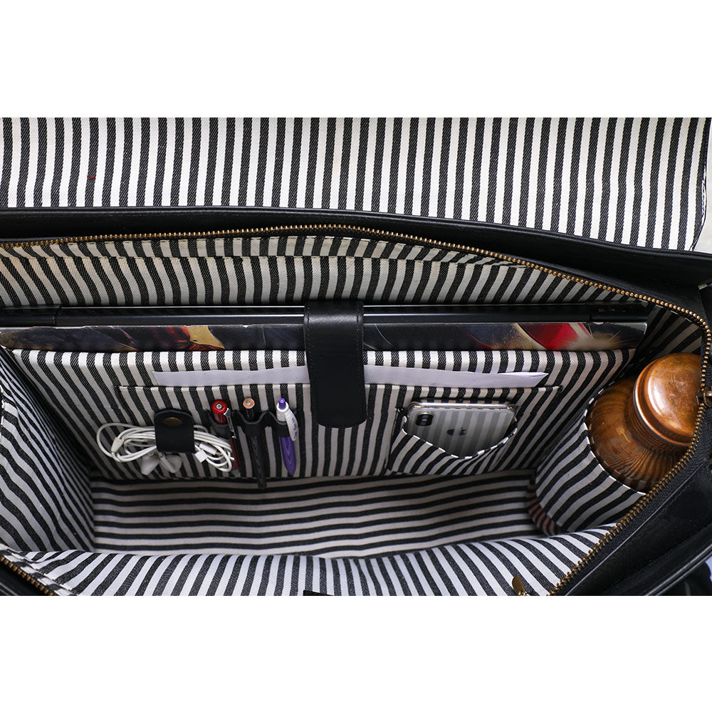 LEATHER LAPTOP BAG OVERNIGHTER DUFFEL