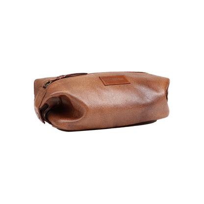 TRAVEL ACCESSORIES LEATHER DOPP KIT TRAVEL KIT