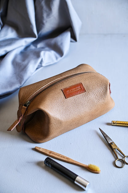 Leather Dopp Kit - Black
