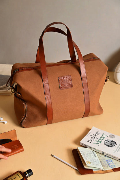 Discoverer Duffel Bag - Khaki & Brown