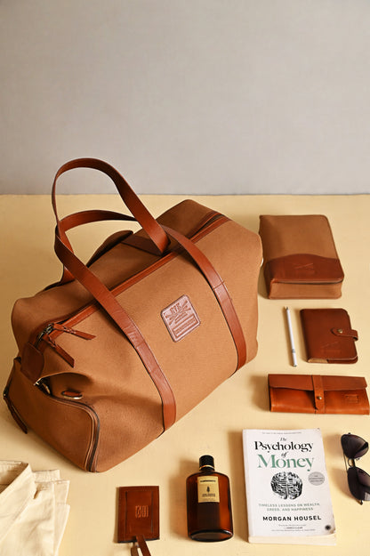 Discoverer Duffel Bag - Khaki & Brown