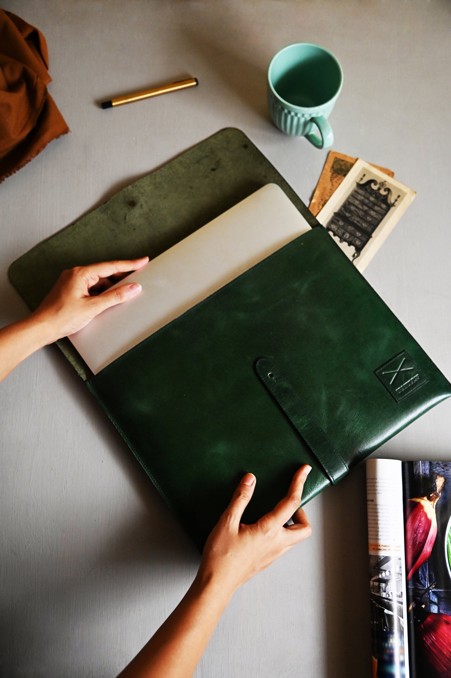 Laptop Folio - Dark Green