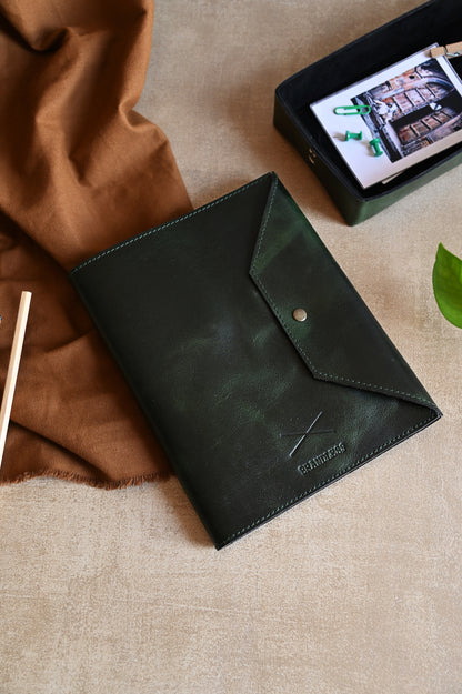 Memo Book 0.1- Dark Green Leather