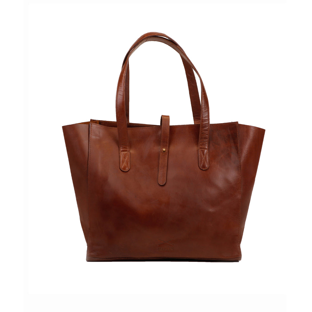 Leather Plain Ladies Tote Handbag