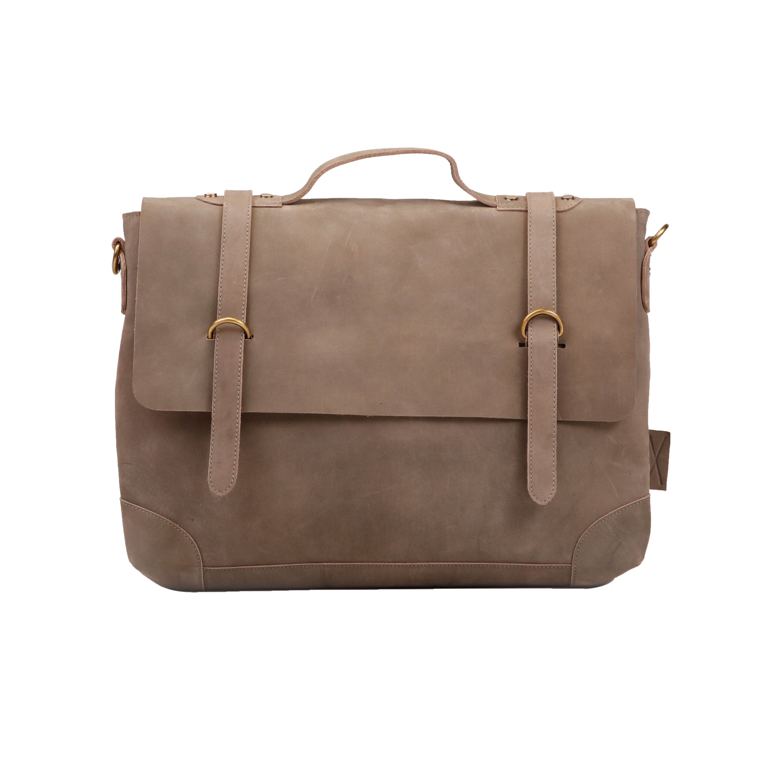 Leather Brown Synthetic Briefcase Bag - Montexoo – montexoo