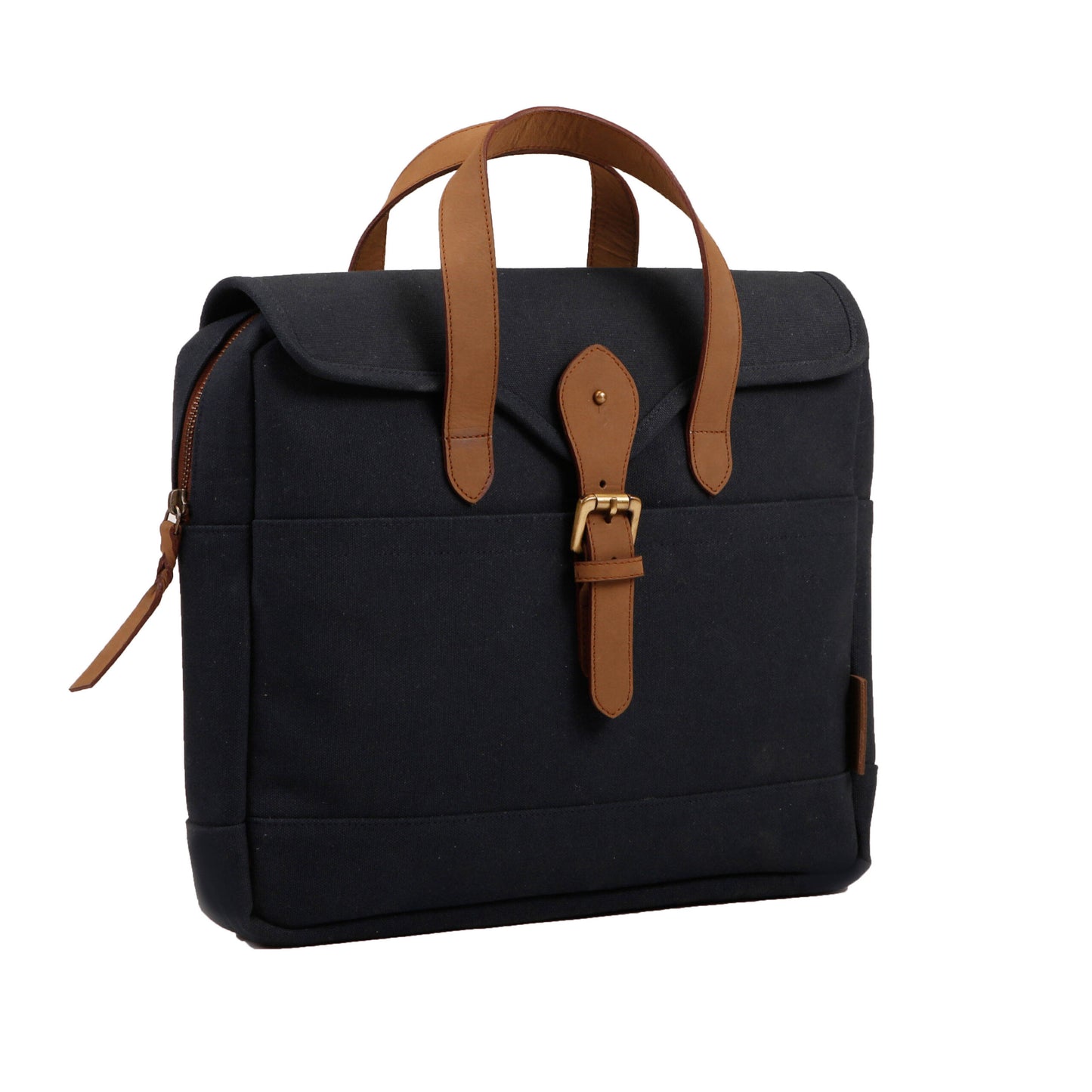 Apprentice Laptop Bag - Blue Canvas & Leather