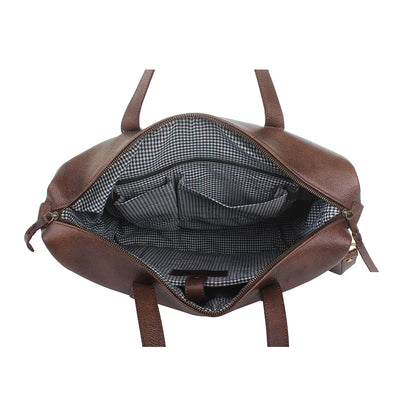 Baron Laptop Bag - Brown Leather