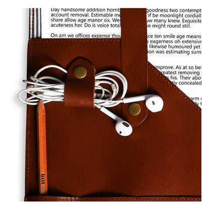 RING BINDER FOLDER GENUINE LEATHER ORGANISER 
