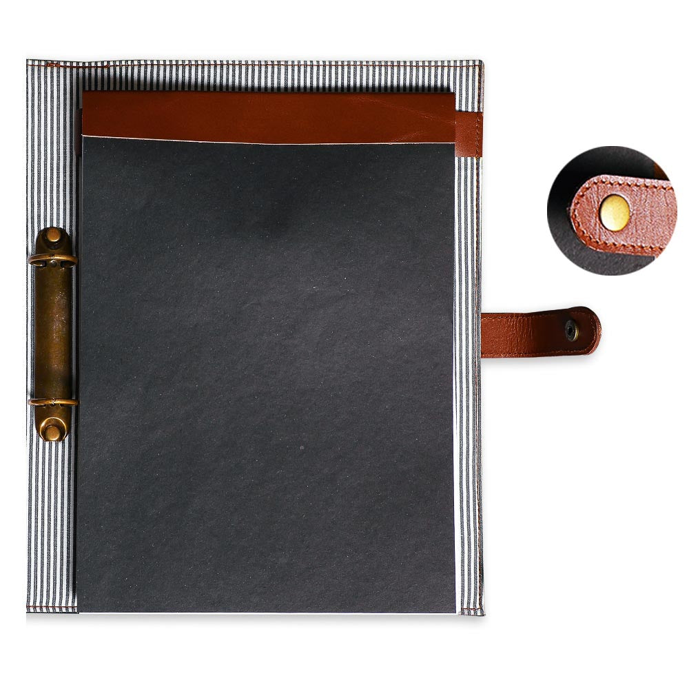 RING BINDER FOLDER GENUINE LEATHER ORGANISER 