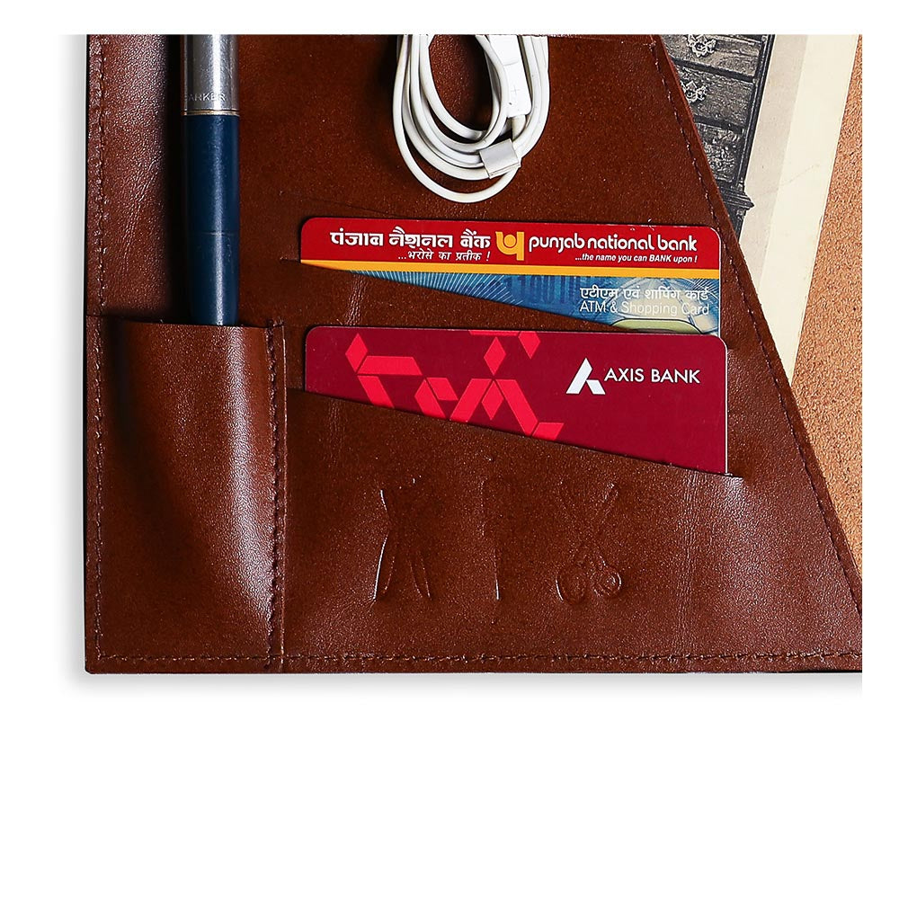 JOURNAL GENUINE LEATHER ORGANISER NOTEBOOK STAIONERY PERSONALISED GIFT
