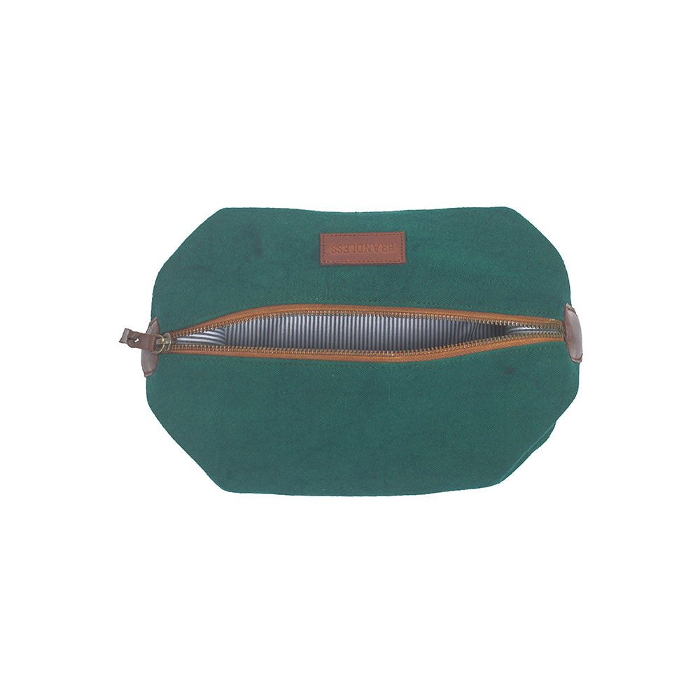 Canvas Leather Dopp Kit Green Tan – Brandless