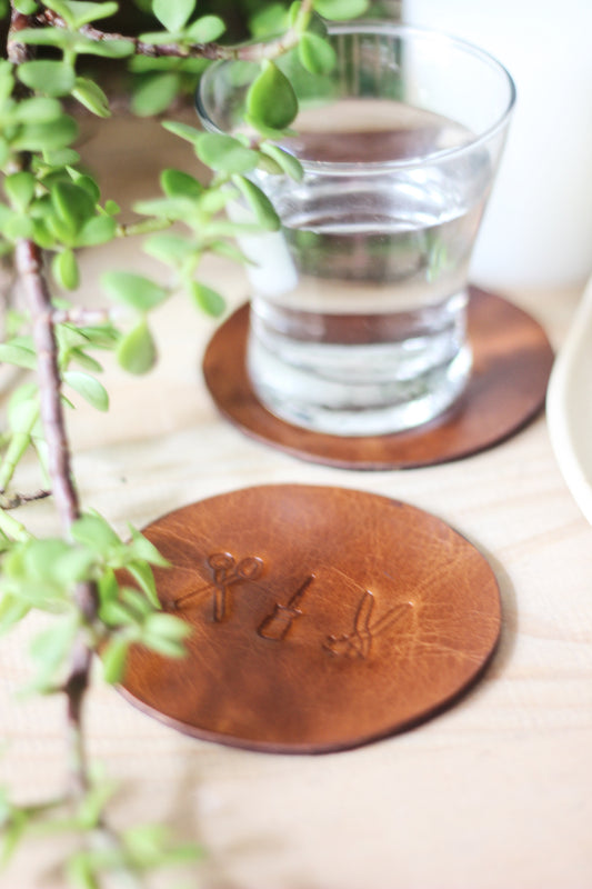 Home Accessories- Leather Coasters