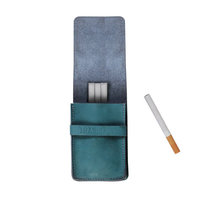 Leather Cigarette Case - Grey