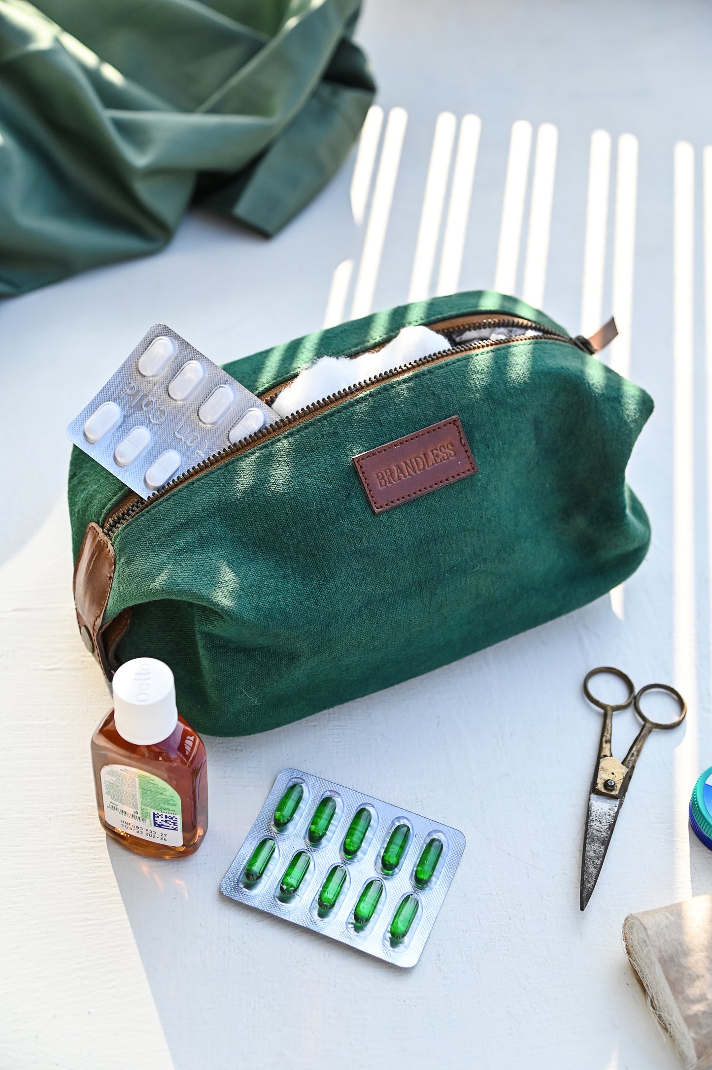 Travel Dopp Kit handcrafted in genuine leather. Mens grooming essential. Luxury Corporate Gifting. Leather Shaving Kit by Brandless