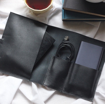 Leather Gadget Wrap - Blue