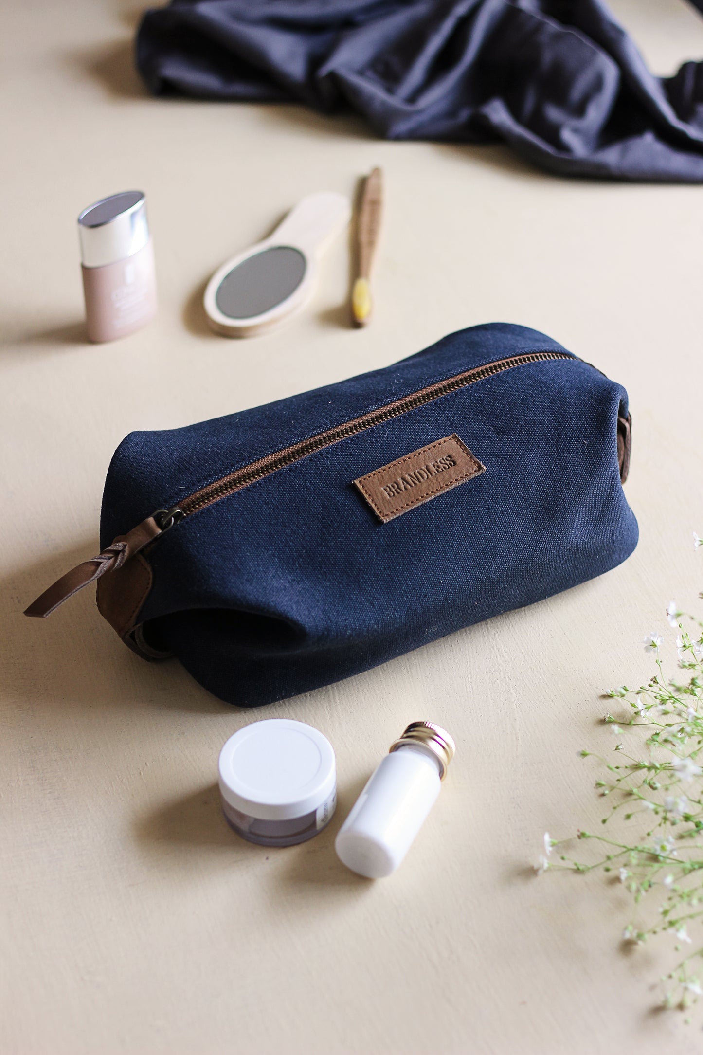 Travel Dopp Kit handcrafted in genuine leather. Mens grooming essential. Luxury Corporate Gifting. Leather Shaving Kit by Brandless