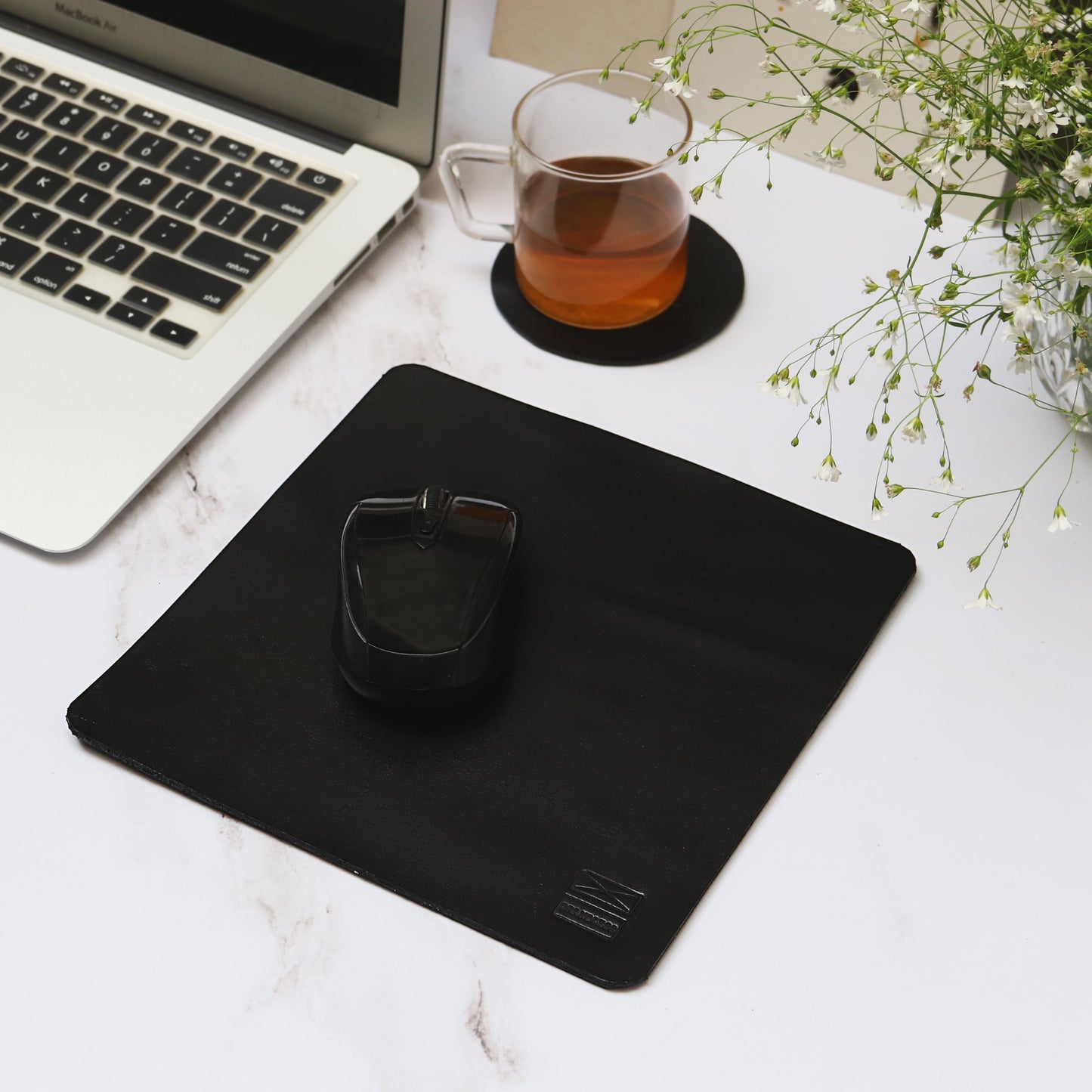 office desk accessories mouse pad genuine leather 