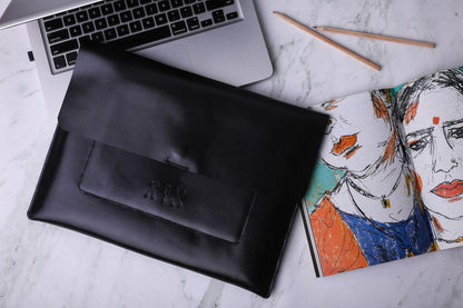 gift set leather organiser laptop sleeve charger case