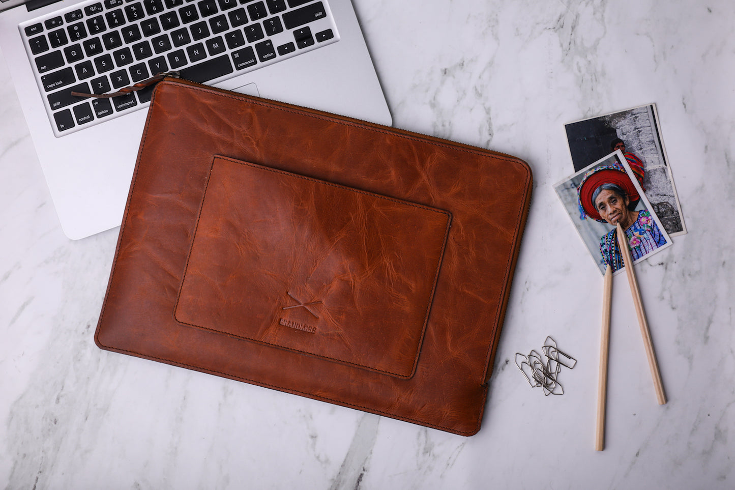 HANDCRAFTED LEATHER LAPTOP SLEEVE COVER 