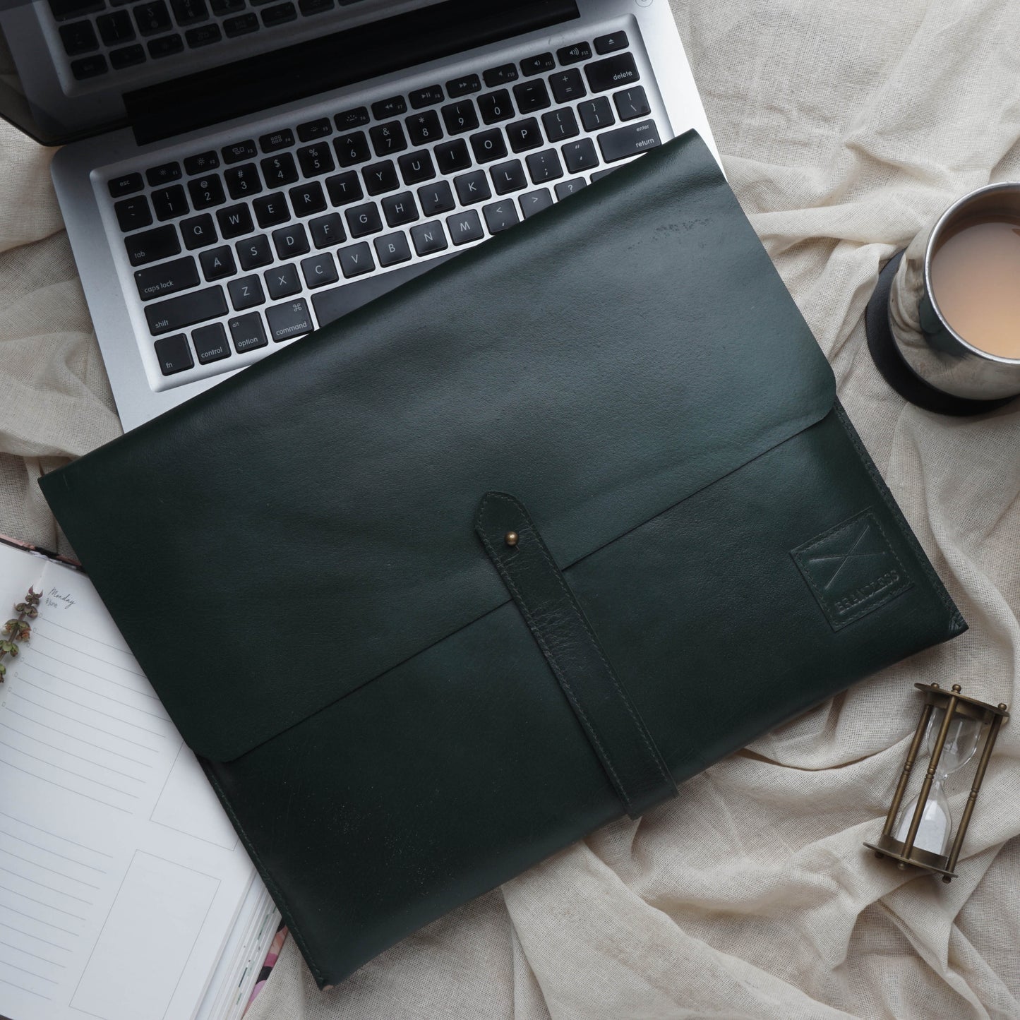 HANDCRAFTED LEATHER LAPTOP SLEEVE COVER 