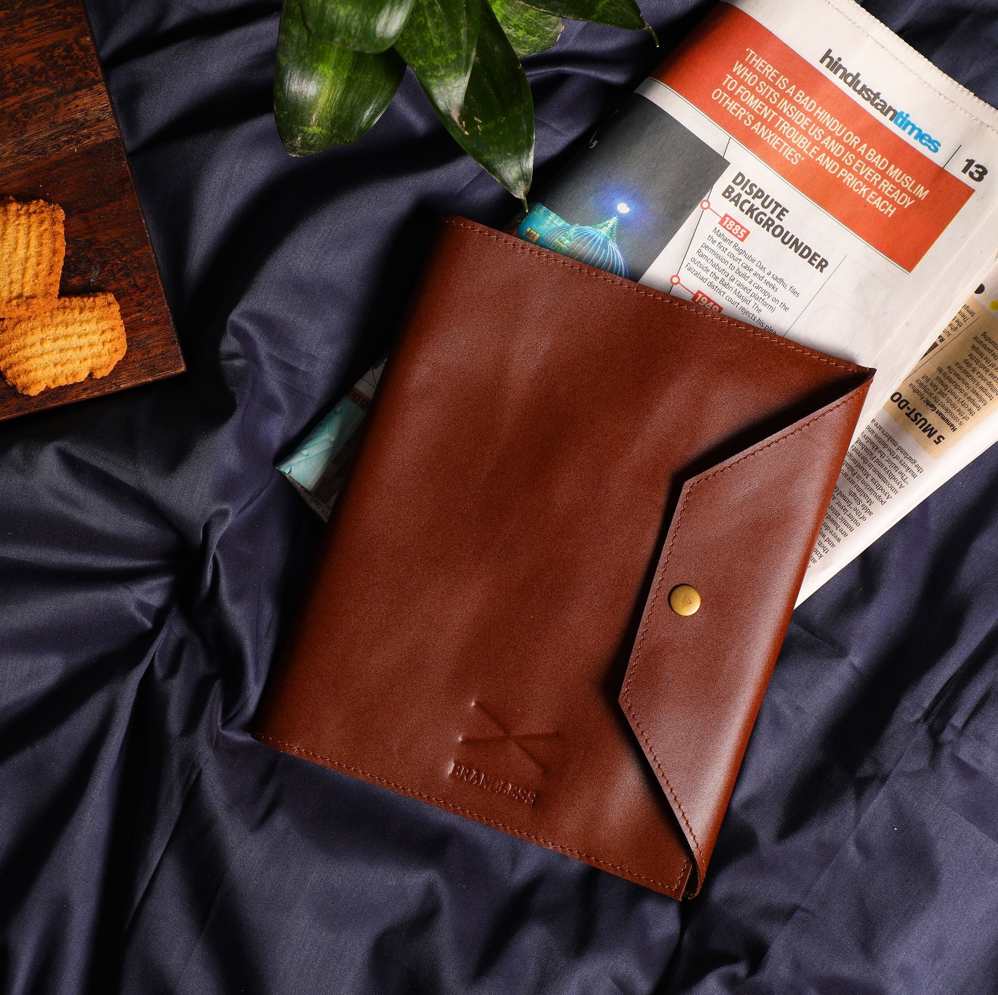gift set leather organiser desk tray plant case home decor stationery leather journal