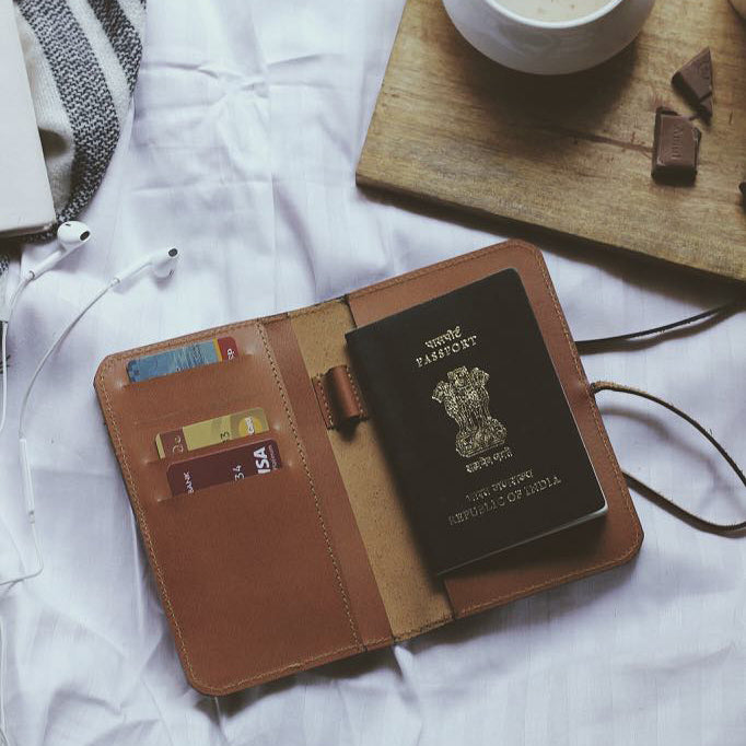 Passport Holder - Tan Leather