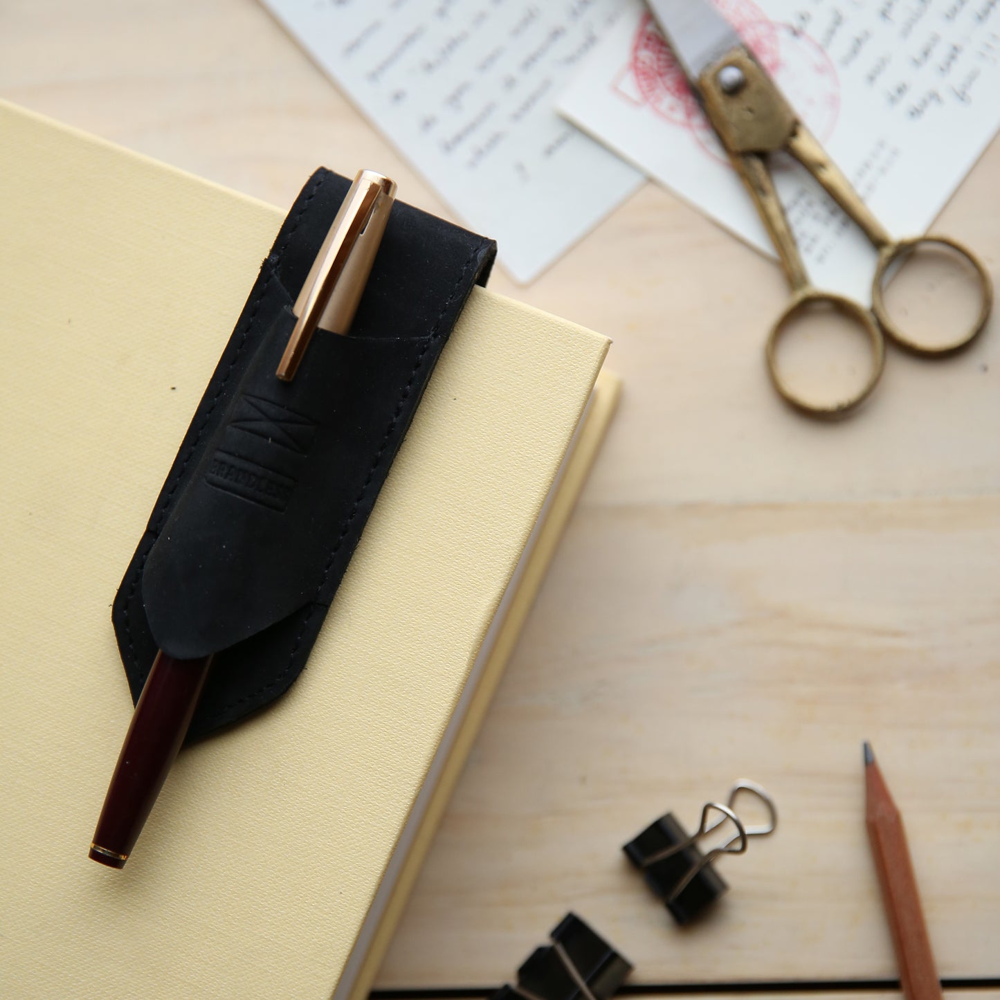 Pen Holder Bookmark - Brown