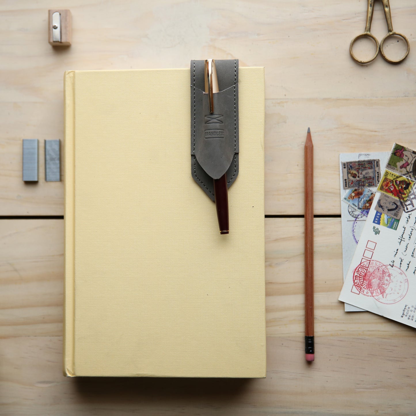 Pen Holder Bookmark - Brown