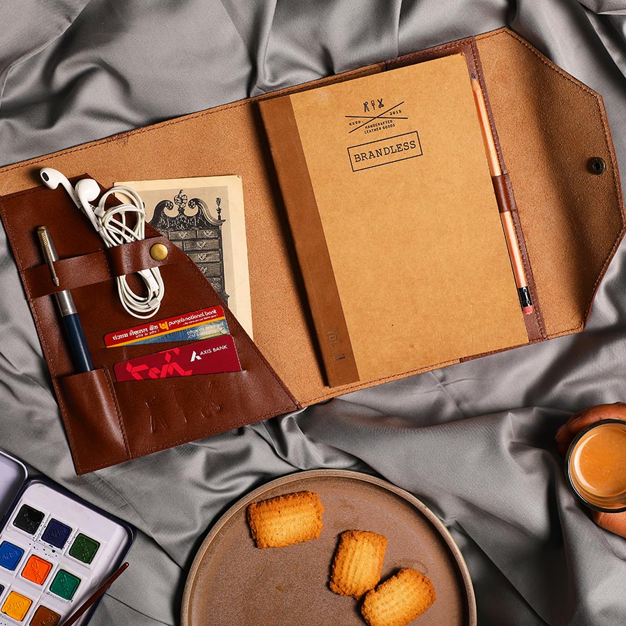 JOURNAL GENUINE LEATHER ORGANISER NOTEBOOK STAIONERY PERSONALISED GIFT