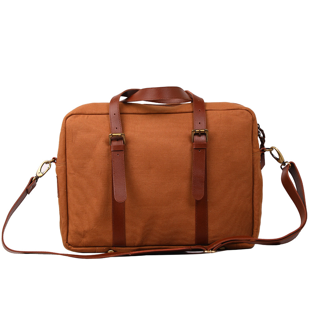 LEATHER LAPTOP BAG OVERNIGHTER DUFFEL 