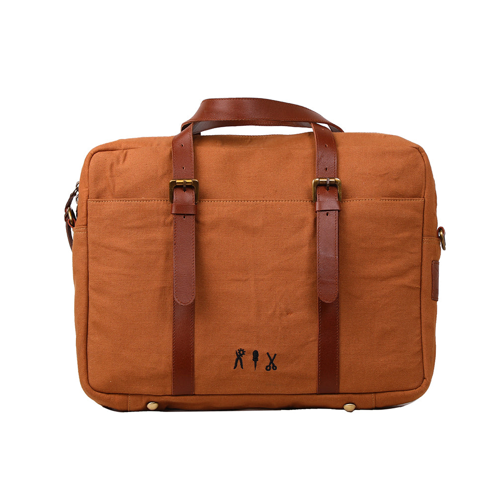 LEATHER LAPTOP BAG OVERNIGHTER DUFFEL 