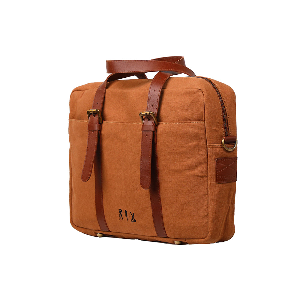 LEATHER LAPTOP BAG OVERNIGHTER DUFFEL 