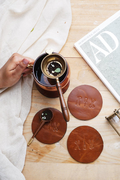 Home Accessories- Leather Coasters