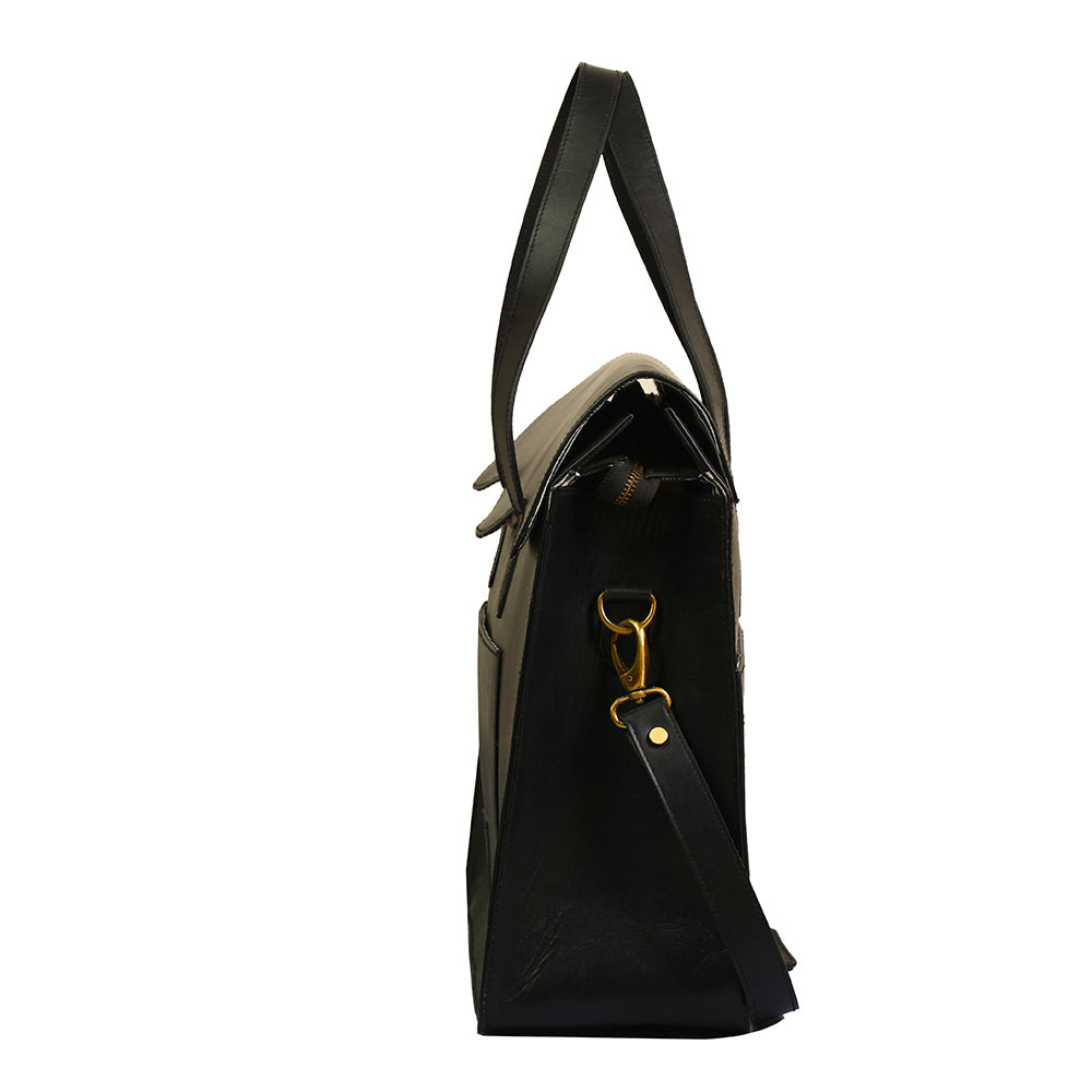 LEATHER LAPTOP BAG OVERNIGHTER DUFFEL 