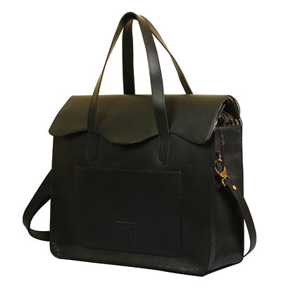 LEATHER LAPTOP BAG OVERNIGHTER DUFFEL 