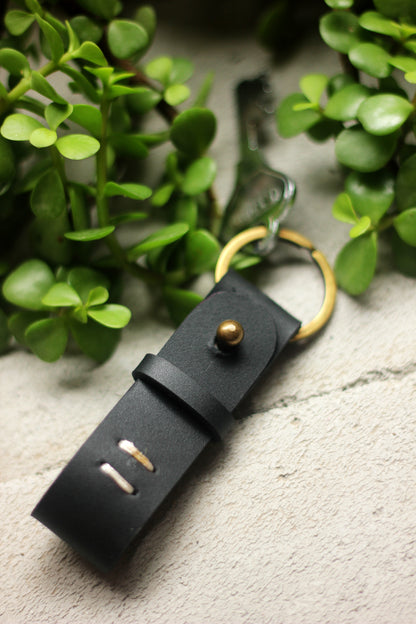 Leather Wrist Band Key Ring